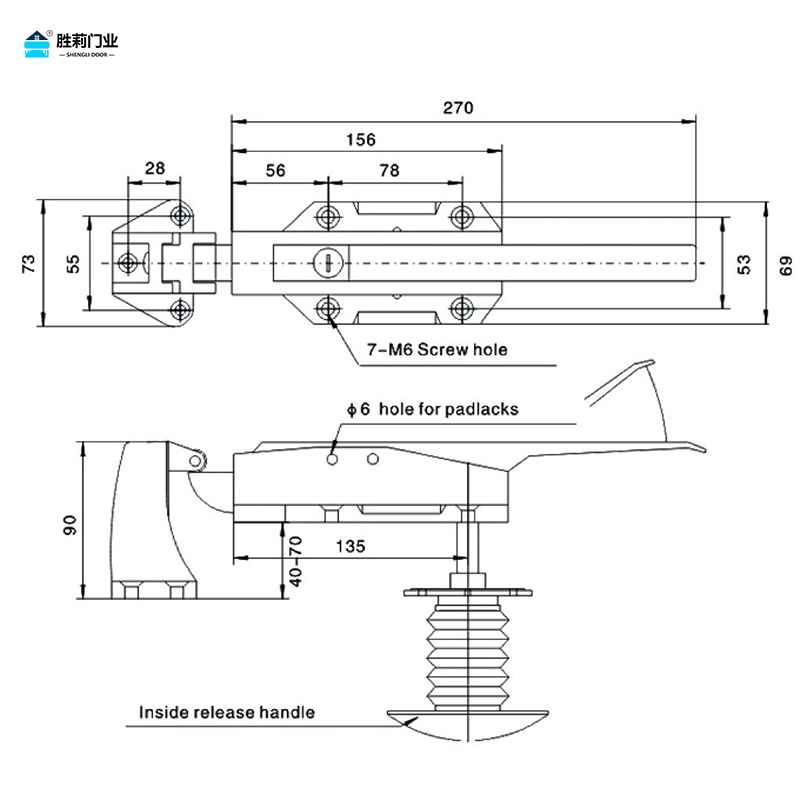 1178 door lock drawing
