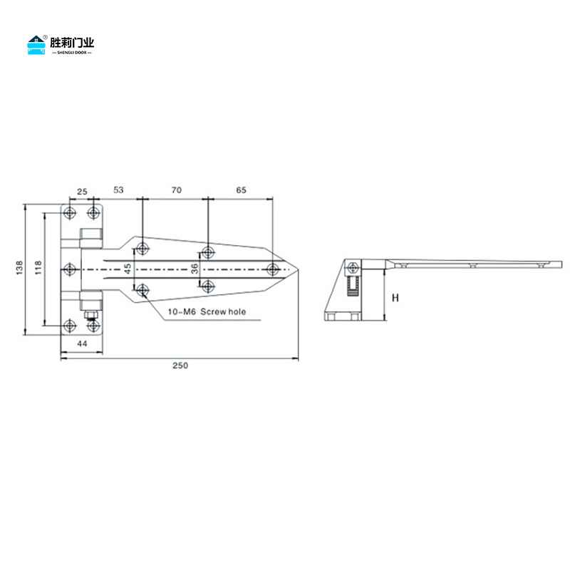 1460 door hinge drawing