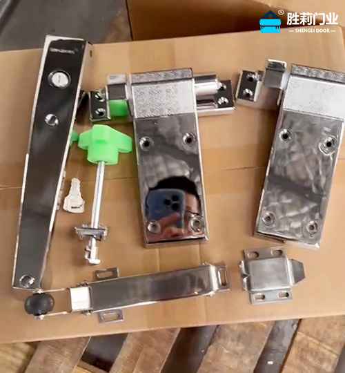 Durable Material- Stainless Steel Flush Cold Room Door Lock
