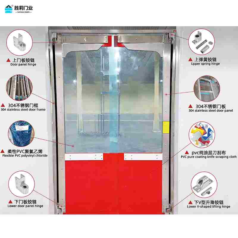 PVC impact traffic door structure