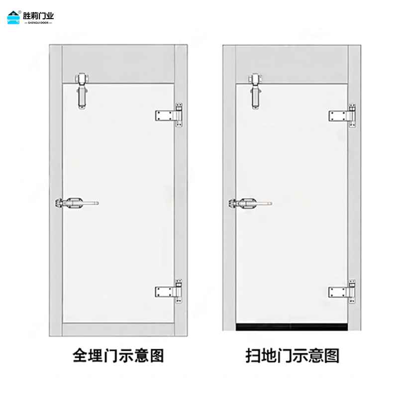 flush cold room door drawing