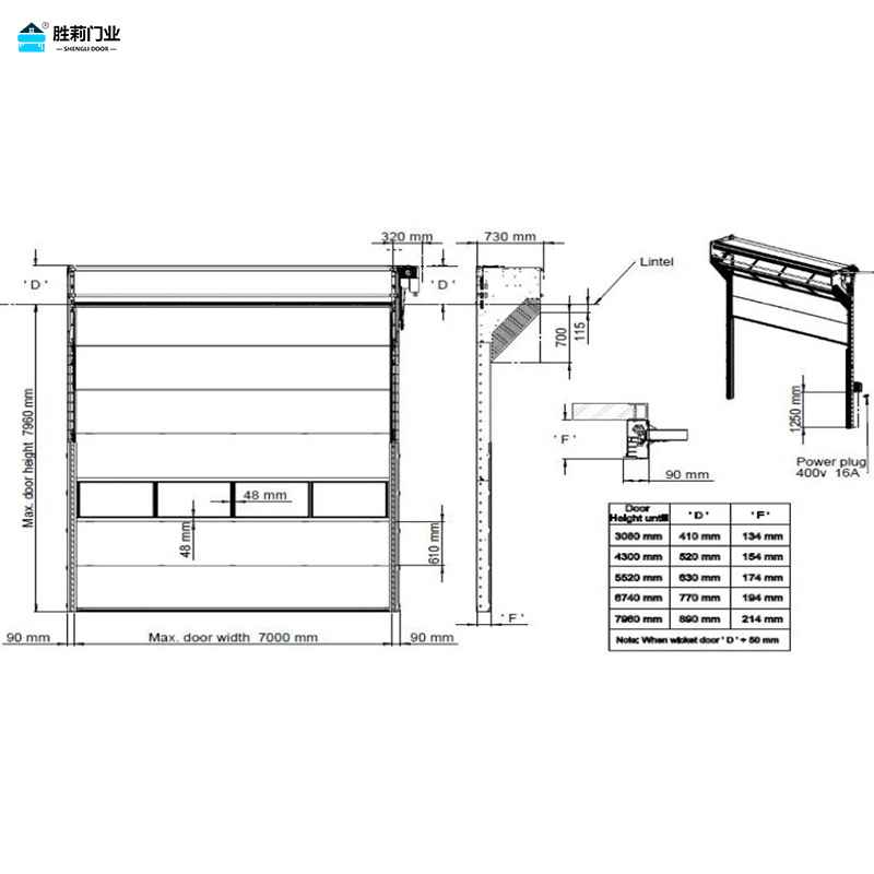 sectional door drawing